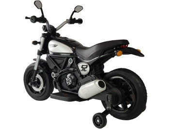Детский мотоцикл Qike Чоппер белый - QK-307-BLACK