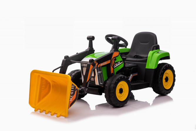 Детский электромобиль XMX трактор с ковшом (зеленый, EVA, пульт, 12V) - XMX611U-GREEN