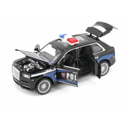 Радиоуправляемая металлическая полицейская машина Rolls-Royce Cullinan 1:22 - HCL-3606-BLACK