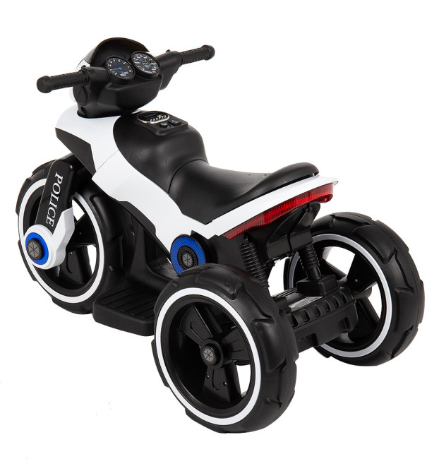 Детский мотоцикл на аккумуляторе Y-MAXI Police White - SW198A-WHITE