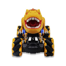 Радиоуправляемая коричневая машина-динозавр T-rex (дрифт колеса, пар) - 11810-BROWN
