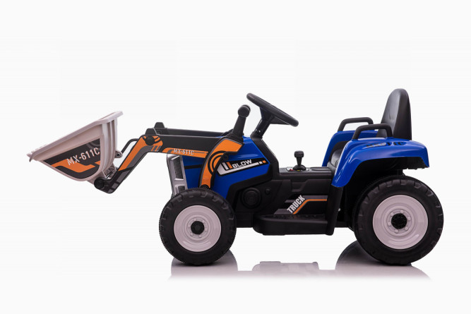 Детский электромобиль XMX трактор с ковшом (синий, EVA, пульт, 12V) - XMX611U-BLUE