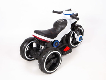 Детский мотоцикл на аккумуляторе Y-MAXI Police White - SW198B-WHITE