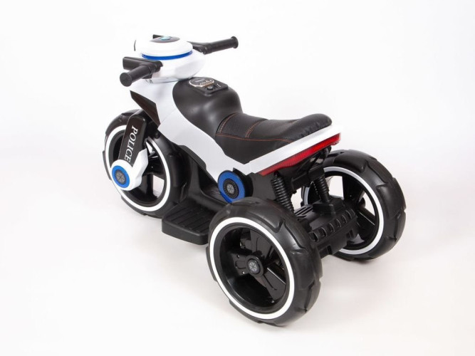 Детский мотоцикл на аккумуляторе Y-MAXI Police White - SW198B-WHITE