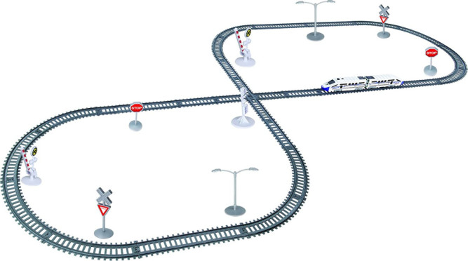 Железная дорога, скоростной поезд, дорожные знаки, длина полотна 365 см - BSQ-2182