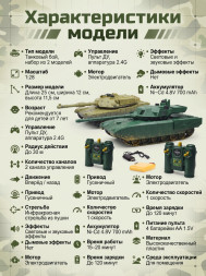 Радиоуправляемый танковый бой (АРМАТА T14 + M1 Абрамс США) - RWG99852