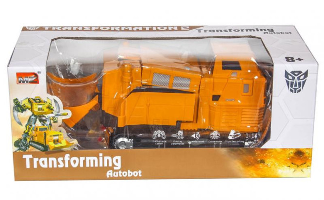 Радиоуправляемый трансформер - бульдозер, стреляющий присосками 1:14 2.4G - MZ-2377PF