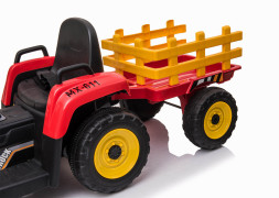 Детский электромобиль XMX трактор с ковшом и прицепом (красный, EVA, пульт, 12V) - XMX611U-RED