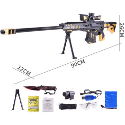 Винтовка Barret M89 (93см) с гелевыми пулями на акб + лазер - S8206A/ZYB-B3270