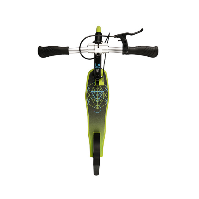 Самокат Двухколесный Складной, с Ручным Тормозом, Зеленый - MSC-LX205A-GR