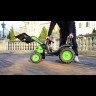 Детский электромобиль трактор с ковшом и пультом управления (зеленый, 2WD, EVA) - HL389-LUX-GREEN