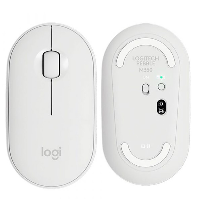 Беспроводная компактная мышь Logitech Pebble M350 White - 910-005541