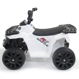 Детский квадроцикл R1 на резиновых колесах 6V - 3201-WHITE