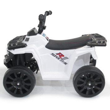 Детский квадроцикл R1 на резиновых колесах 6V - 3201-WHITE