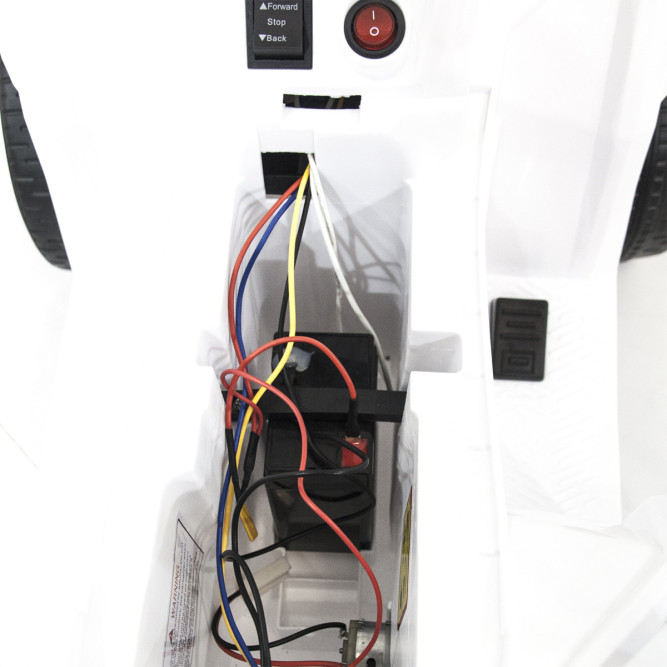 Детский квадроцикл R1 на резиновых колесах 6V - 3201-WHITE