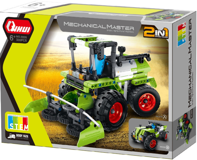 Конструктор сельхозтехника QiHui 335 деталей (2в1 трактор и комбайн) - QH6806