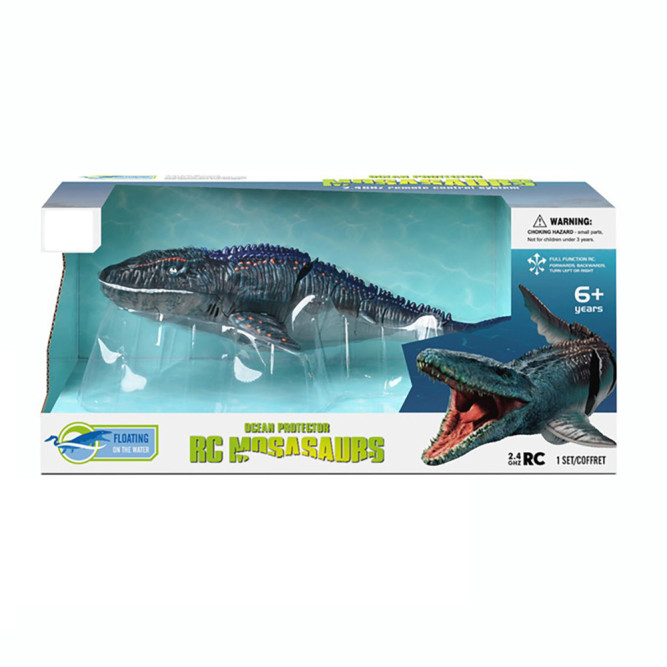 Радиоуправляемый динозавр Мозазавр (плавает в воде, черный, акб) - D03-BLACK