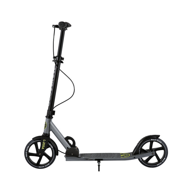 Самокат Двухколесный Складной, с Ручным Тормозом, Серый - MSC-L205A-G