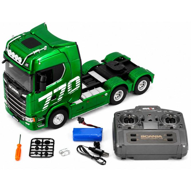 Радиоуправляемый тягач Scania HUINA масштаб 1:18 - HN1501-GREEN