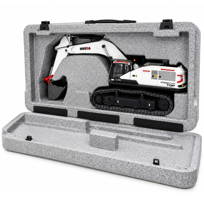Радиоуправляемый экскаватор белый HUI NA TOYS масштаб 1:14 2.4G - HN1594-WHITE