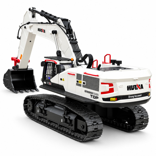 Радиоуправляемый экскаватор белый HUI NA TOYS масштаб 1:14 2.4G - HN1594-WHITE