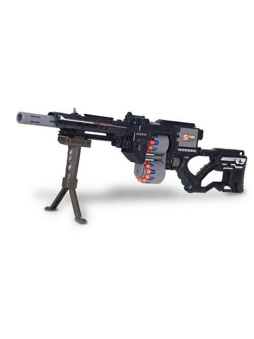 Винтовка черная на батарейках с мягкими пулями - G3B