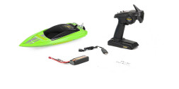 Радиоуправляемый катер с водяной помпой Green HydroJet (25 км/ч, 42 см) - HC807-GREEN