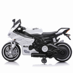 Детский электромотоцикл Ducati (12V, EVA, ручка газа, спидометр) - FT-821-WHITE