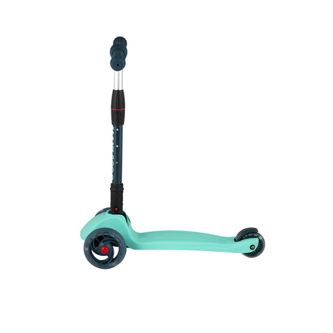 Самокат Трехколесный Складной, со Светящимися Колесами, Мятный - MSC-B072004D