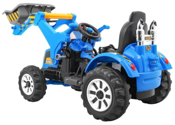 Детский электромобиль трактор на аккумуляторе 12V / синий - JS328A-BLUE