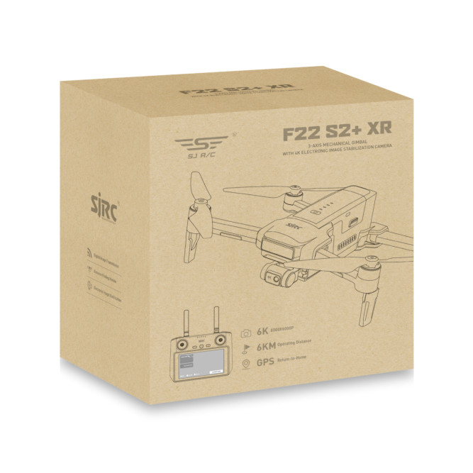 Квадрокоптер SJRC F22 X2 PRO+ OAS 2АКБ, пульт с экраном 2-AXIS 4K EIS 5G GPS