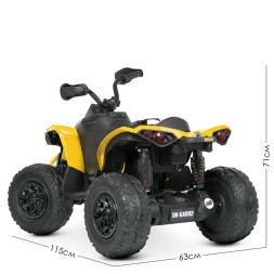 Детский электроквадроцикл BRP Can-Am Renegade (12V, полный привод, желтый) - DK-CA002-YELLOW