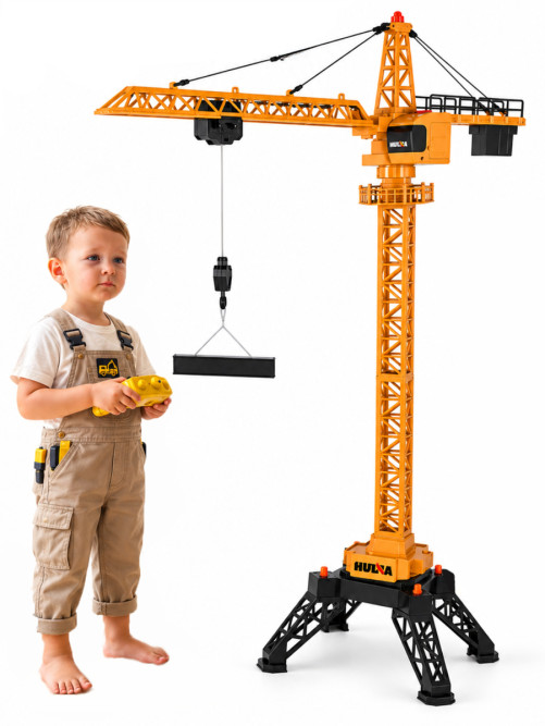 Радиоуправляемый башенный кран HUI NA TOYS масштаб 1:14 2.4G - HN1585