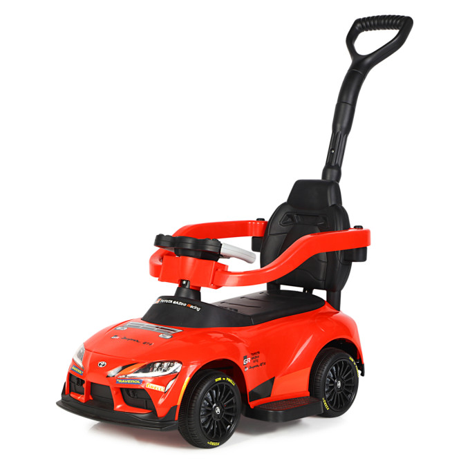Электромобиль каталка 3in1 Toyota GR SUPRA GT4 (6V, EVA, ручка, пульт) - SMT-519B-RED