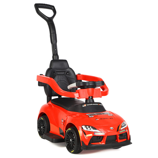 Электромобиль каталка 3in1 Toyota GR SUPRA GT4 (6V, EVA, ручка, пульт) - SMT-519B-RED