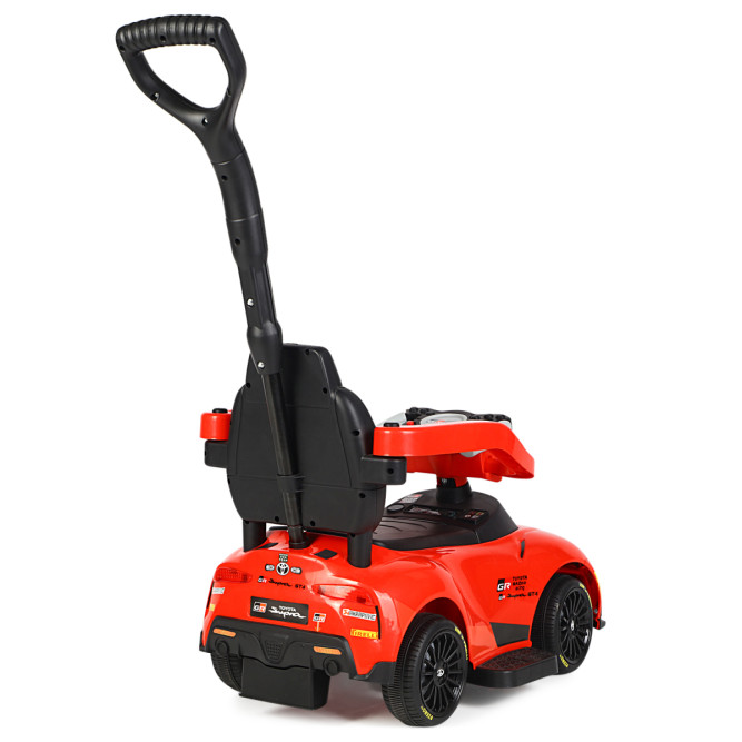 Электромобиль каталка 3in1 Toyota GR SUPRA GT4 (6V, EVA, ручка, пульт) - SMT-519B-RED