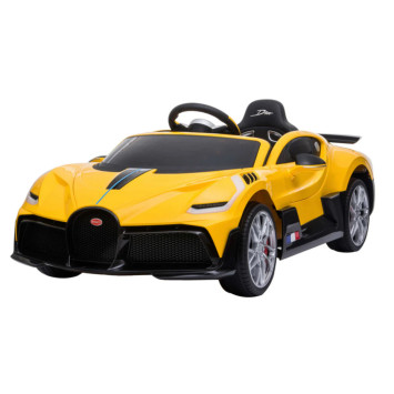 Детский электромобиль Bugatti Divo (желтый лак, 12V) - HL338