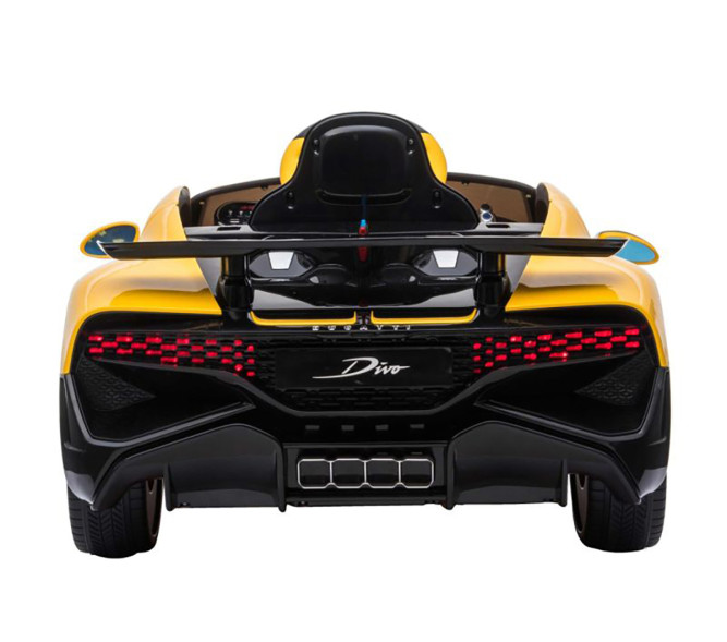 Детский электромобиль Bugatti Divo (желтый лак, 12V) - HL338