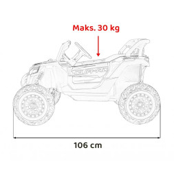 Детский электромобиль Багги (полный привод, EVA, 24V) - JH105-ORANGE