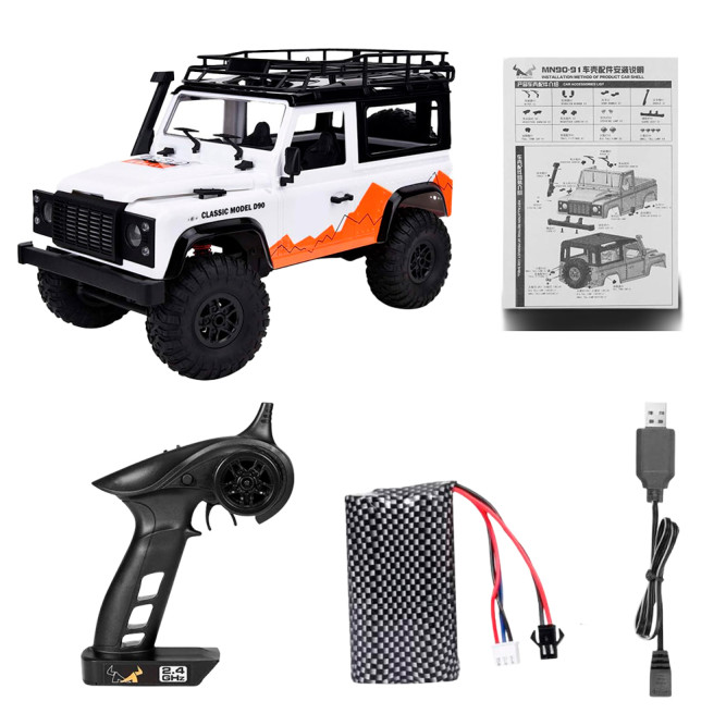 Радиоуправляемый внедорожник Defender D90 4WD 1:12 - MN-99-WHITE