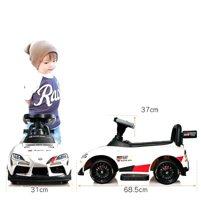 Электромобиль каталка Toyota GR SUPRA GT4 (6V, EVA, пульт) - SMT-519-WHITE