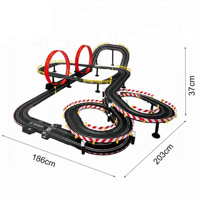 Гоночный автотрек Soba (1420 см, 2 машинки на пульте, питание от сети, звук) - SOBA-A47-16