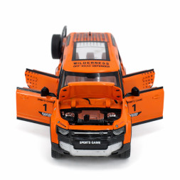 Радиоуправляемая металлическая машина Land Rover Defender 1:22 - HCL-3810-ORANGE