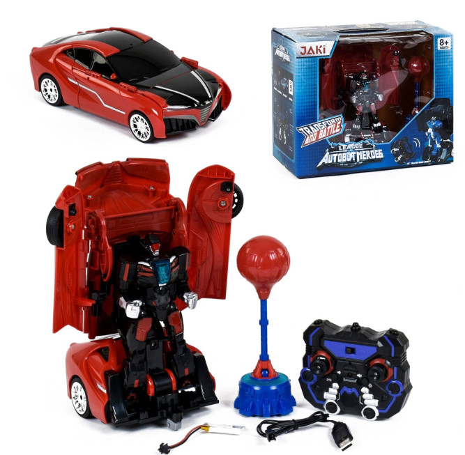 Радиоуправляемый робот-трансформер-боксер JiaQi (спортивная машина) - TT686-S