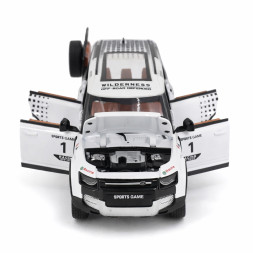 Радиоуправляемая металлическая машина Land Rover Defender 1:22 - HCL-3810-WHITE