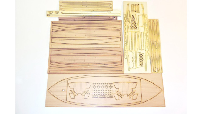 Сборная деревянная модель Спасательный вельбот &amp;quot;Ксения&amp;quot; 1:36 - LSM0501