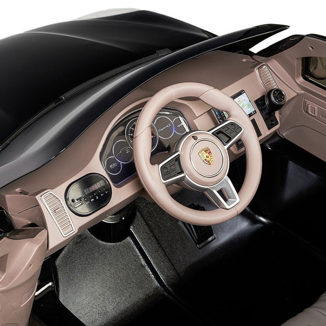 Детский электромобиль PORSCHE CAYENNE S 12V - JJ2128-BLACK-PAINT