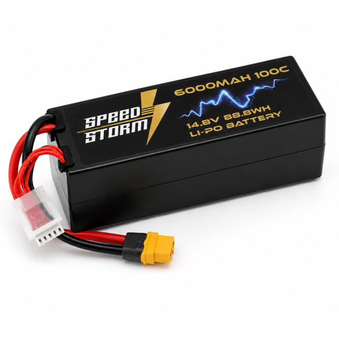 Аккумулятор Speed Storm Li-Po 14.8V 100C 6000 mAh Hard Case разъем XT60 - SS-4S6000-100-XT60