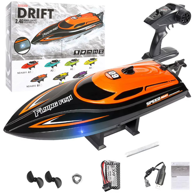 Радиоуправляемый катер (30 см, 25 км/ч, акб 700 mAh) - HJ812-B1