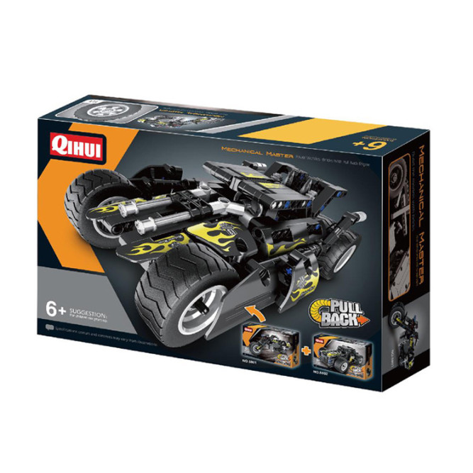 Конструктор QiHui Technics &amp;quot;Мотоцикл&amp;quot; (инерционная модель), 183 детали - QH5801